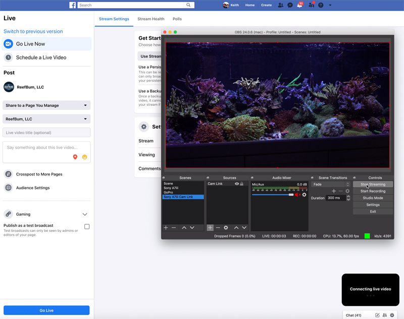 facebook obs live streaming